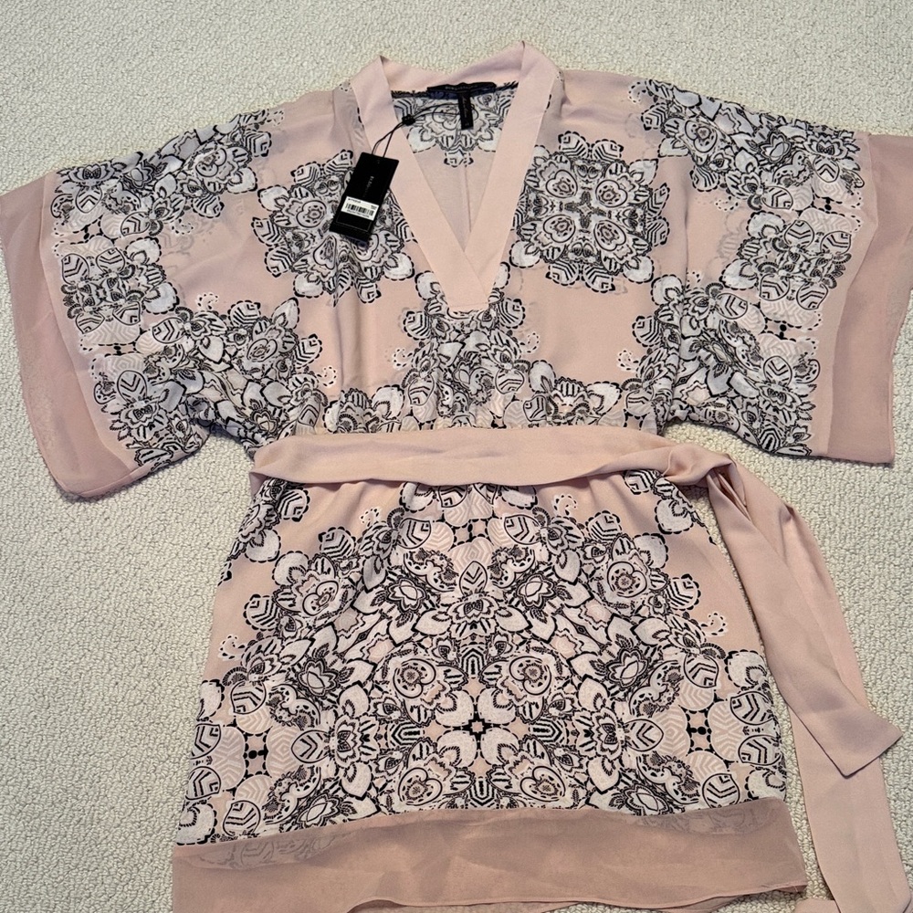 BCBGMaxAzria Dusty Pink and Black Dress